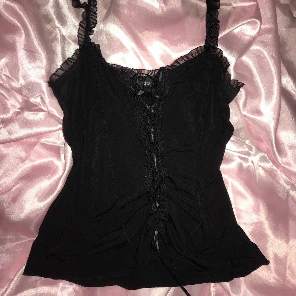 SOLD Black grunge sexy gothic top size xl